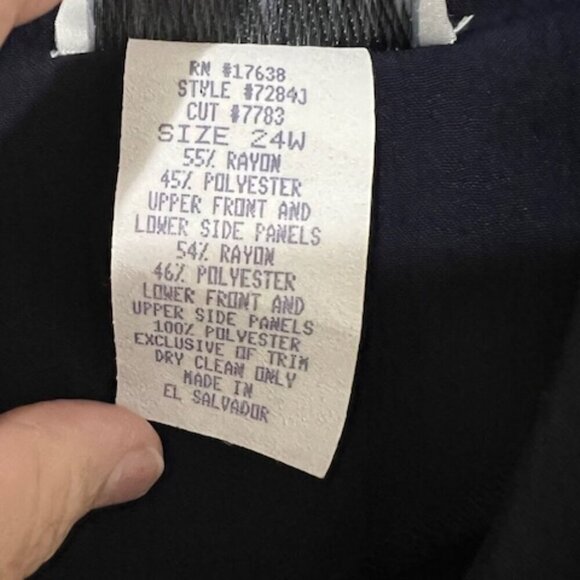 Vintage Lady Dorby Maxi Dress & Attached Vest Navy Blue Modest Cottagecore 24W - Picture 6 of 6